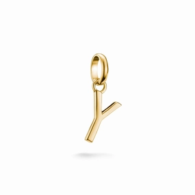 Connect Charm letter Y Gold