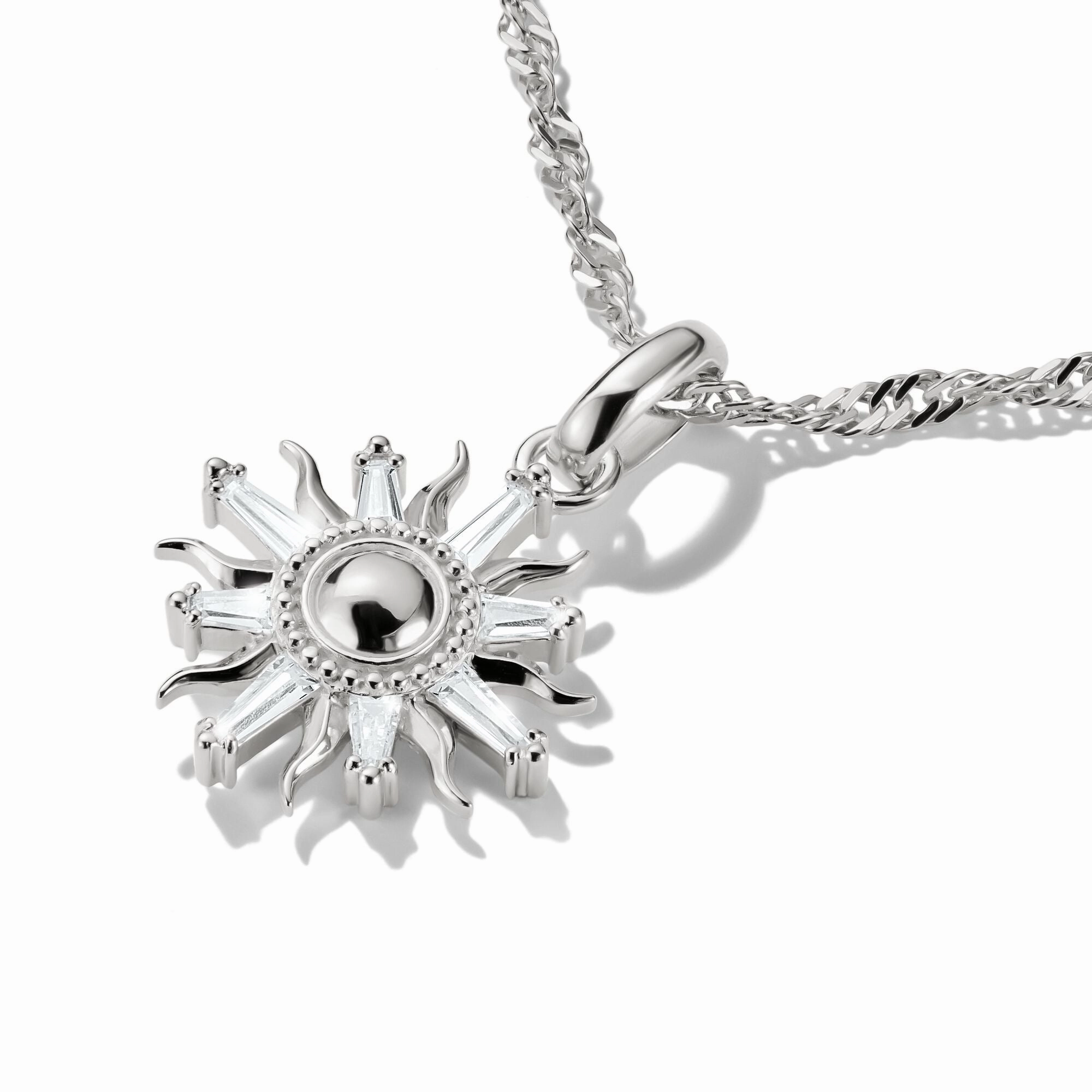 Connect Charm sun with stones silver
