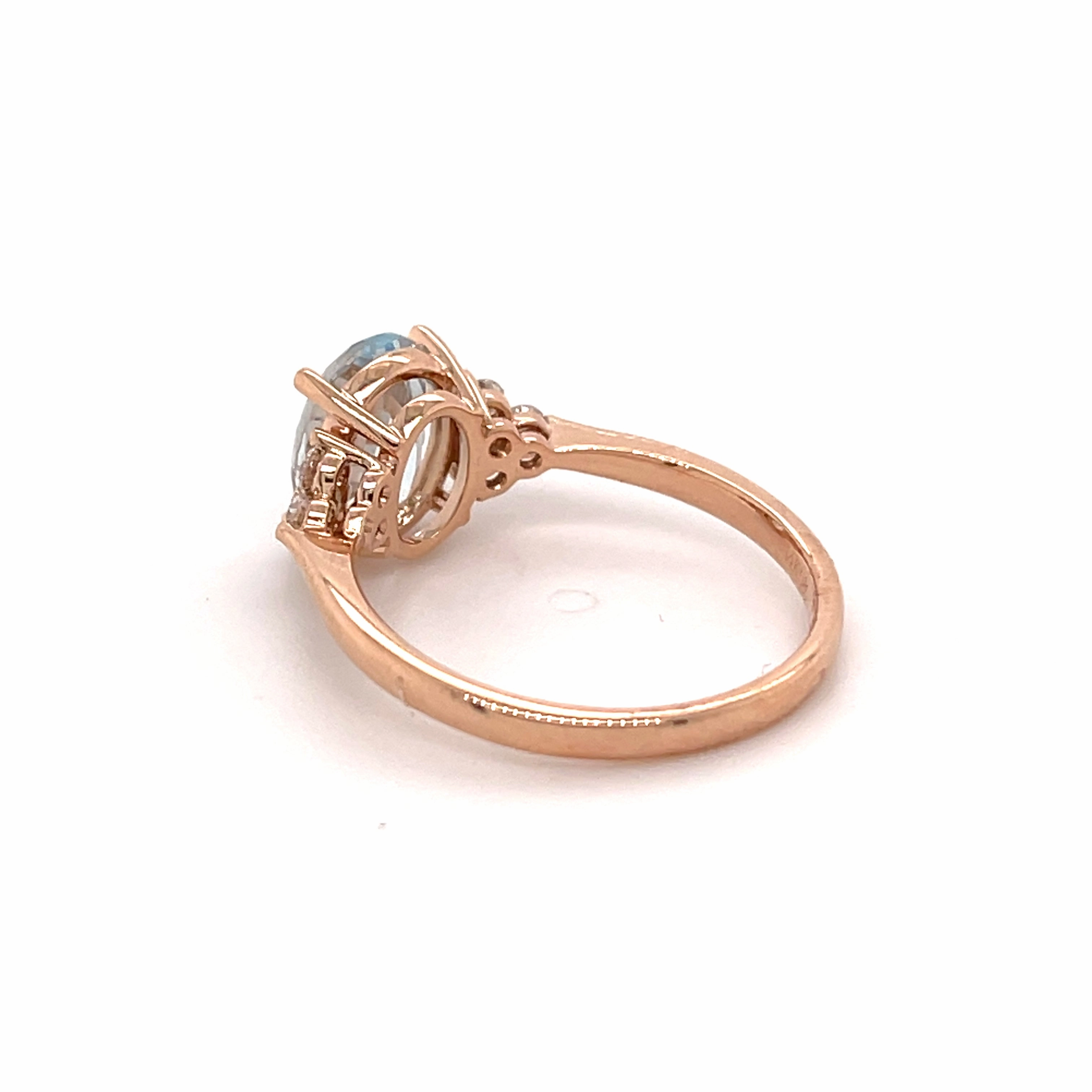 Coralia 14ct Rose Gold Aquamarine Ring