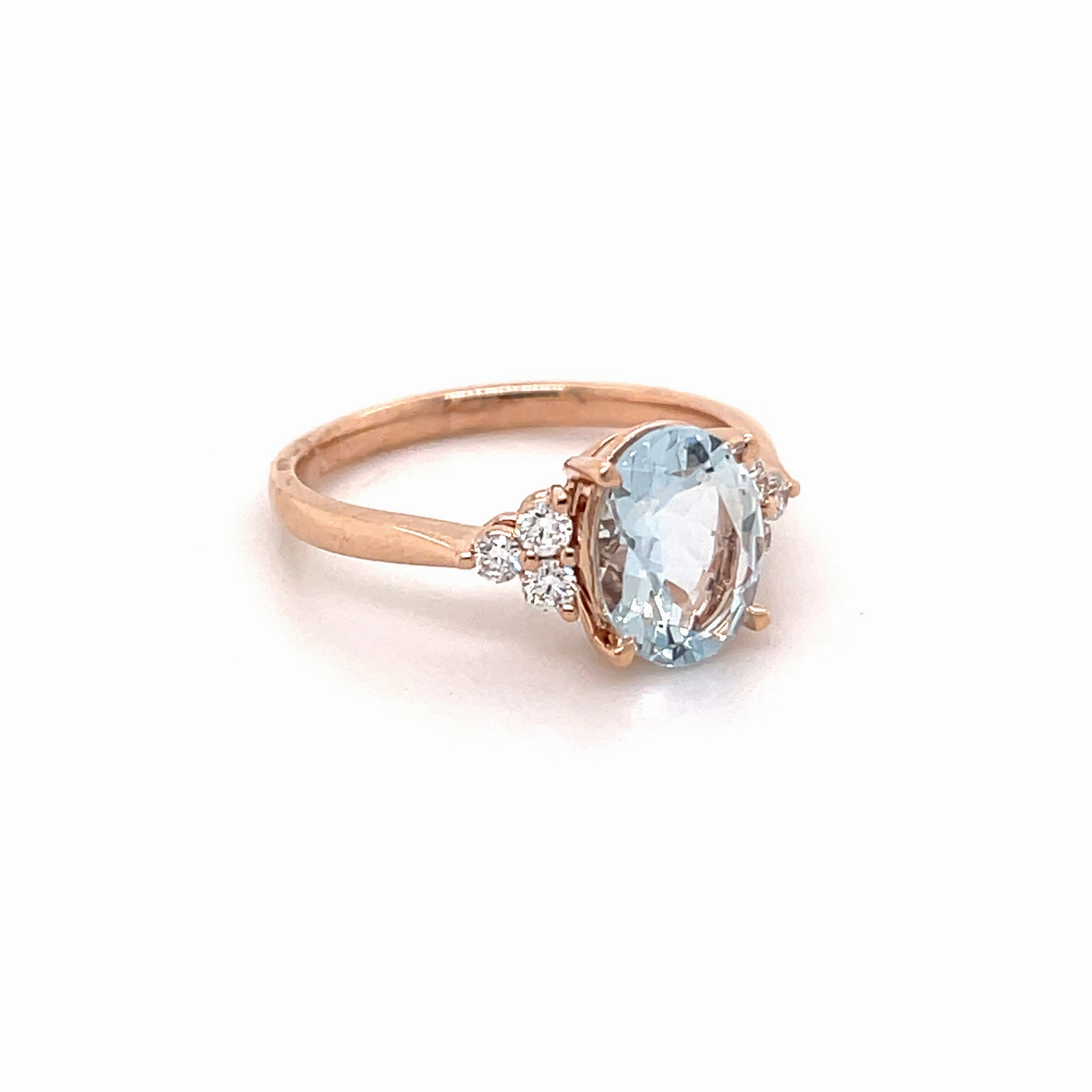 Coralia 14ct Rose Gold Aquamarine Ring
