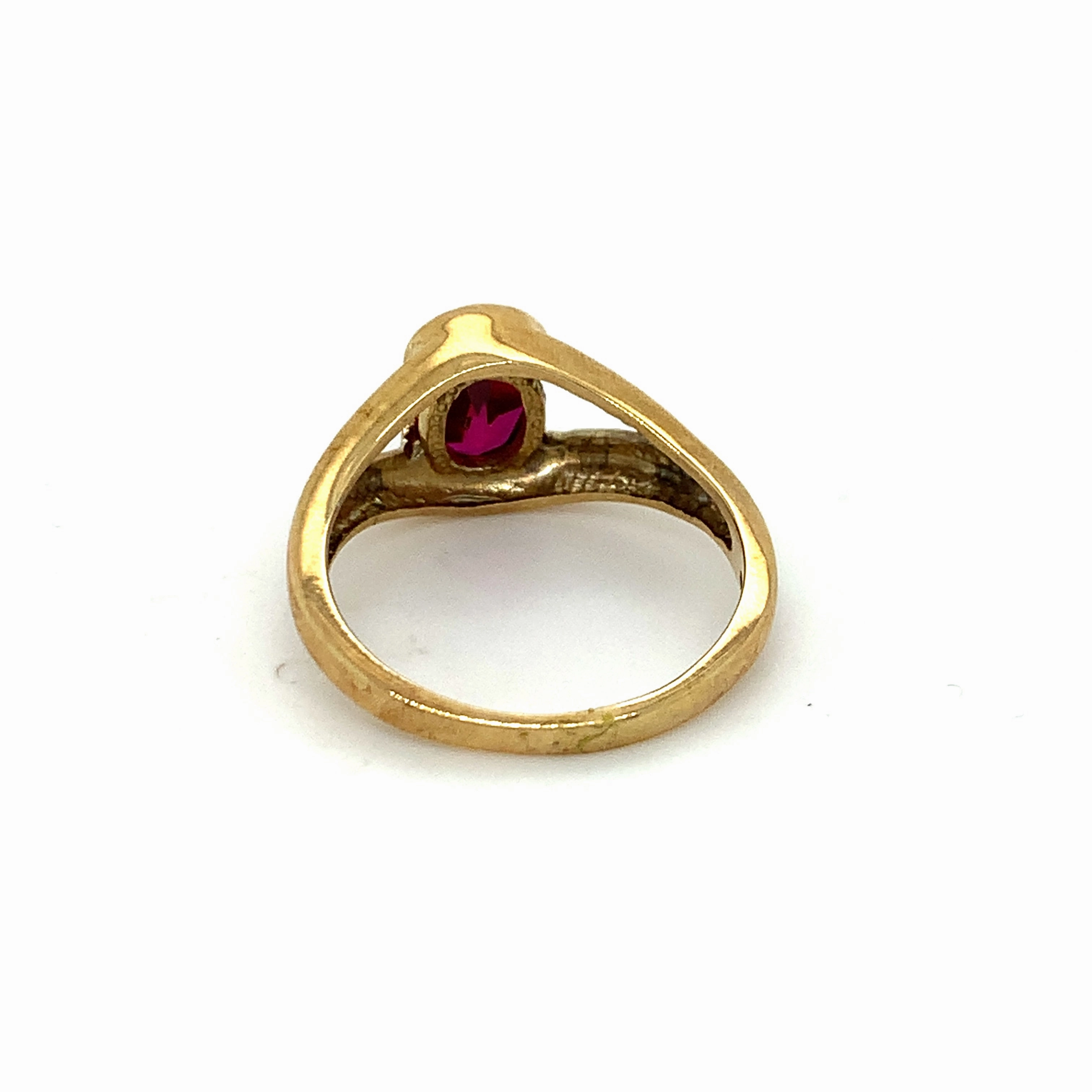 Created Ruby Gold Ring
