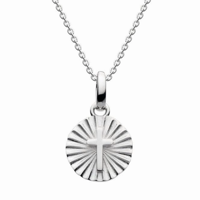 Cross Ridged Disk Pendant 9298HP