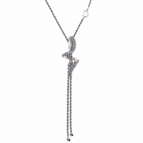 Damiani Eden 18ct White Gold 0.41ct Diamond Snake Lariat Necklace
