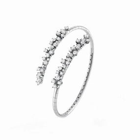 Damiani Mimosa 18ct White Gold 2.02ct Diamond Flexible Bracelet