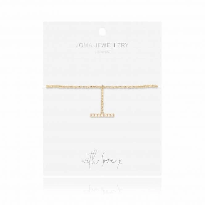 Demi Gold Pave Bar Drop 19cm Adjustable Bracelet 4458