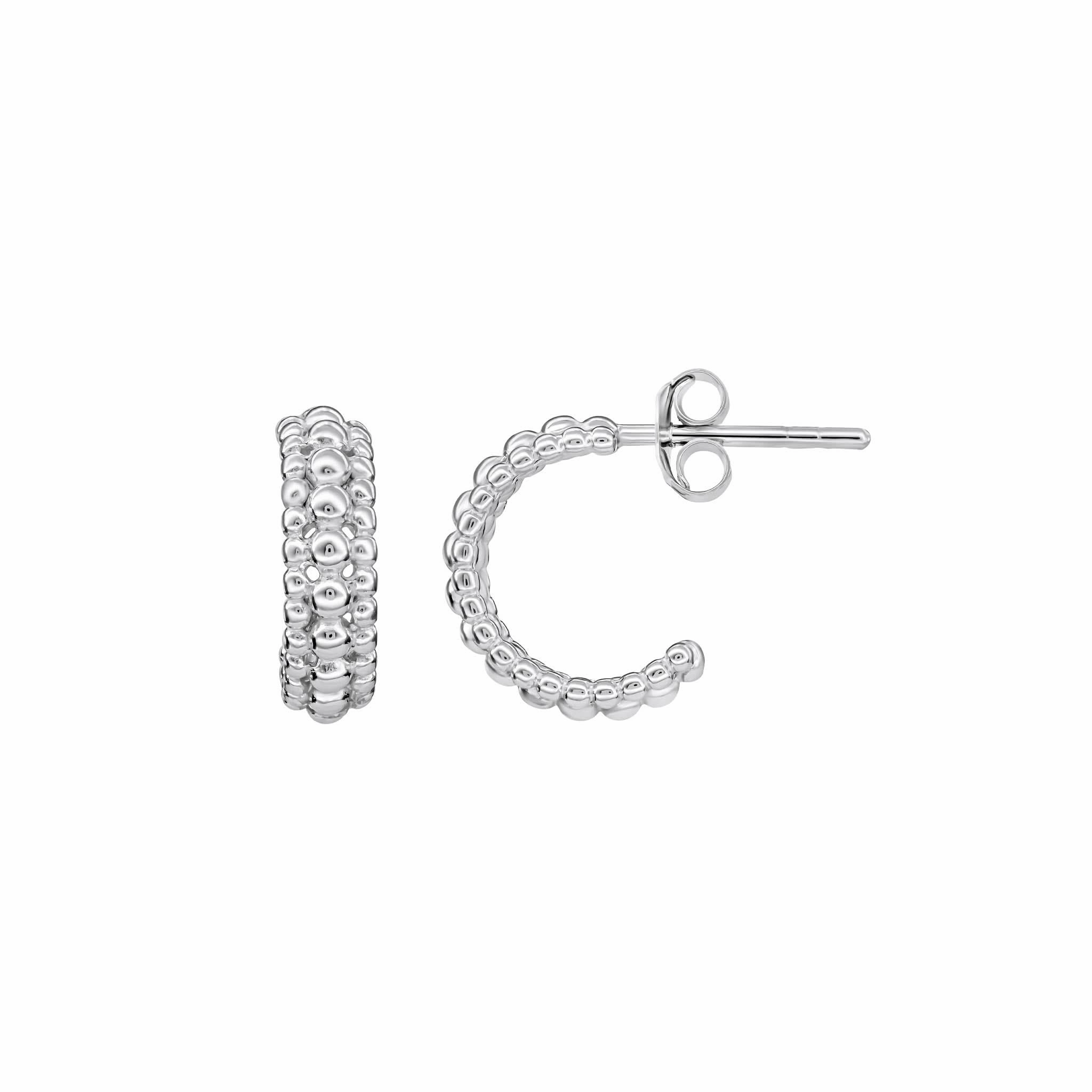 Dew 13mm Triple Beaded Stud Hoops 66861HP