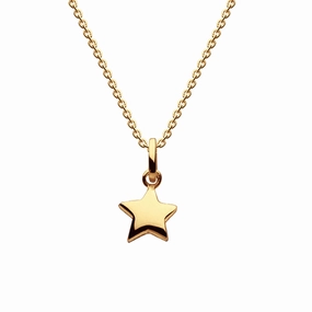 Dew Gold Plate Solid Star Pendant 90C7GD