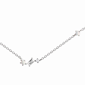 Dew Opal Zirconia Cluster 18" Necklace 96016SOC