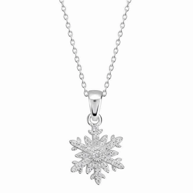 Dew Sterling Silver Cubic Zirconia Sparkle Snowflake Pendant 9103CZ027