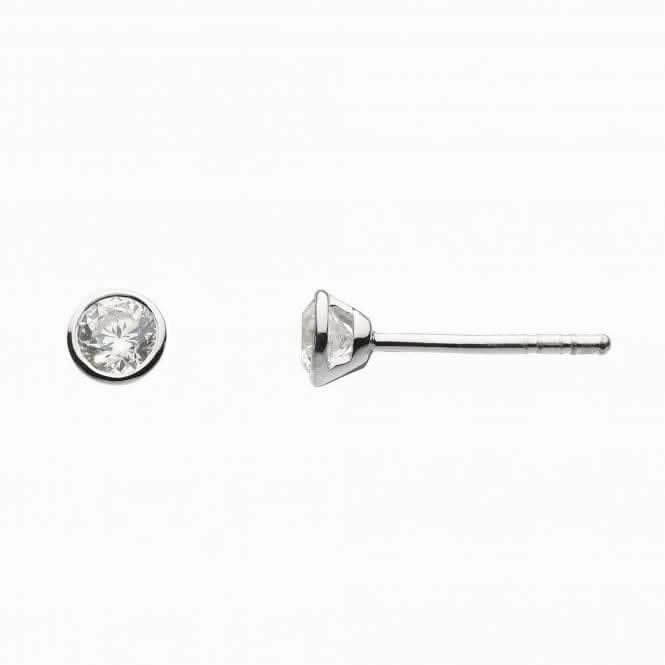 Dew Sterling Silver Cubic Zirconia Stud Earrings 3716CZ021