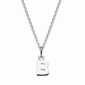 Dew Sterling Silver Dinky B Initial Pendant 9092HPB