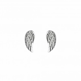 Dew Sterling Silver Dinky Dainty Angel Wing Stud Earrings 48108HP