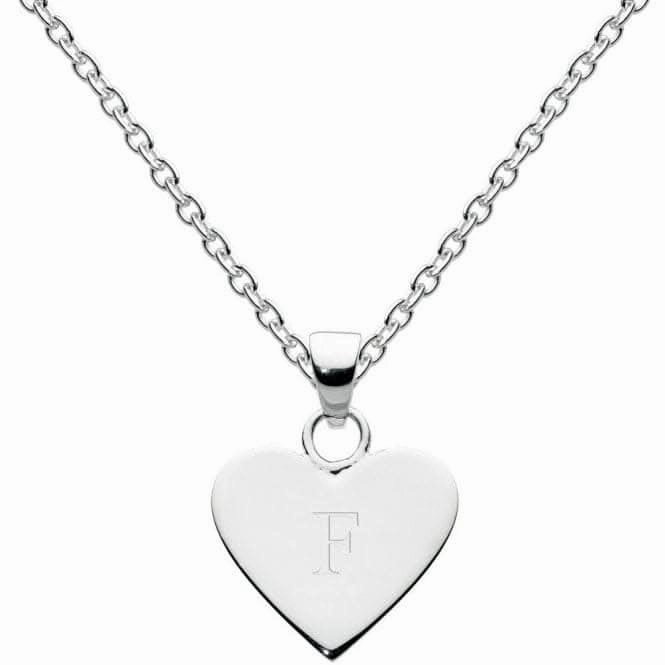 Dew Sterling Silver Dinky Heart Alphabet Pendant 9091HPF
