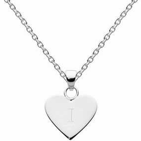 Dew Sterling Silver Dinky Heart Alphabet Pendant 9091HPI