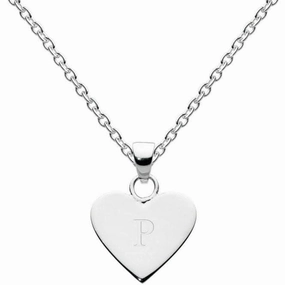 Dew Sterling Silver Dinky Heart Alphabet Pendant 9091HPP