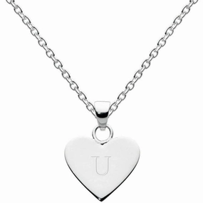 Dew Sterling Silver Dinky Heart Alphabet Pendant 9091HPU