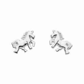 Dew Sterling Silver Dinky Mythical Unicorn Stud Earrings 4669HP