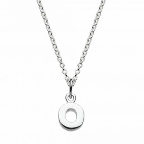 Dew Sterling Silver Dinky O Initial Pendant 9092HPO