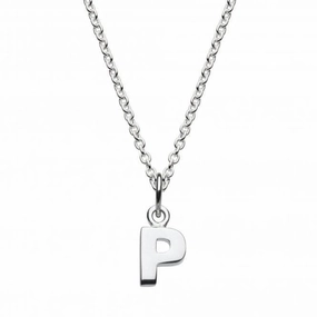 Dew Sterling Silver Dinky P Initial Pendant 9092HPP