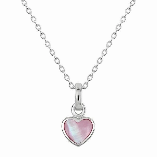 Dew Sterling Silver Dinky Pink Mother of Pearl Heart Pendant 90632PMP