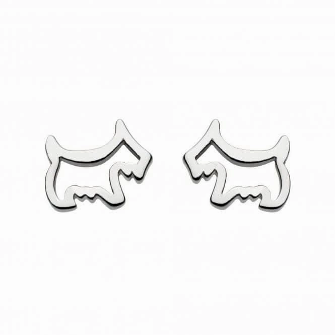 Dew Sterling Silver Dinky Scotty Dog Stud Earrings 4041HP