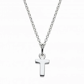 Dew Sterling Silver Dinky T Initial Pendant 9092HPT