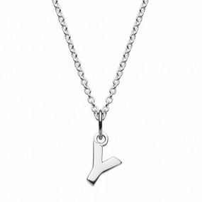 Dew Sterling Silver Dinky Y Initial Pendant 9092HPY