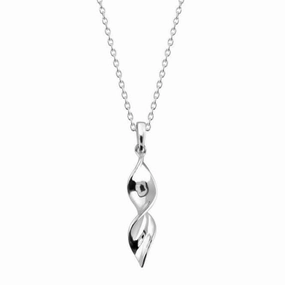 Dew Sterling Silver Double Twisted Pendant 9080HP027