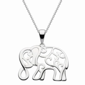 Dew Sterling Silver Elephant Pendant 9713HP021