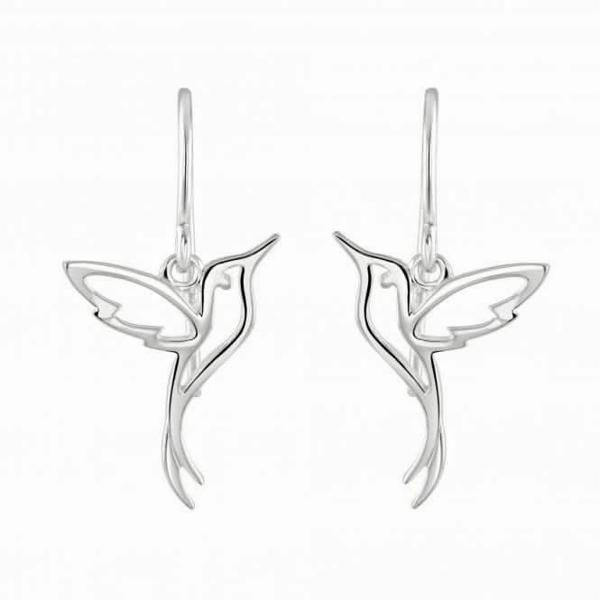 Dew Sterling Silver Humming Bird Drop Earrings 60345HP028