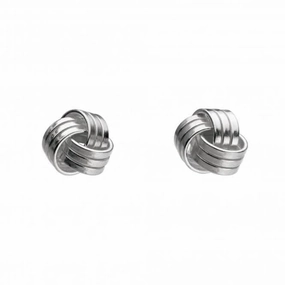 Dew Sterling Silver Knot Stud Earrings 4416HP016