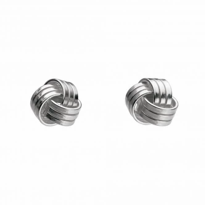 Dew Sterling Silver Knot Stud Earrings 4416HP016