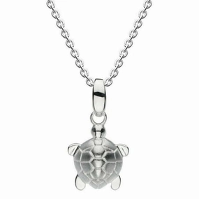 Dew Sterling Silver Sandblasted Sea Turtle Pendant 9744SB024
