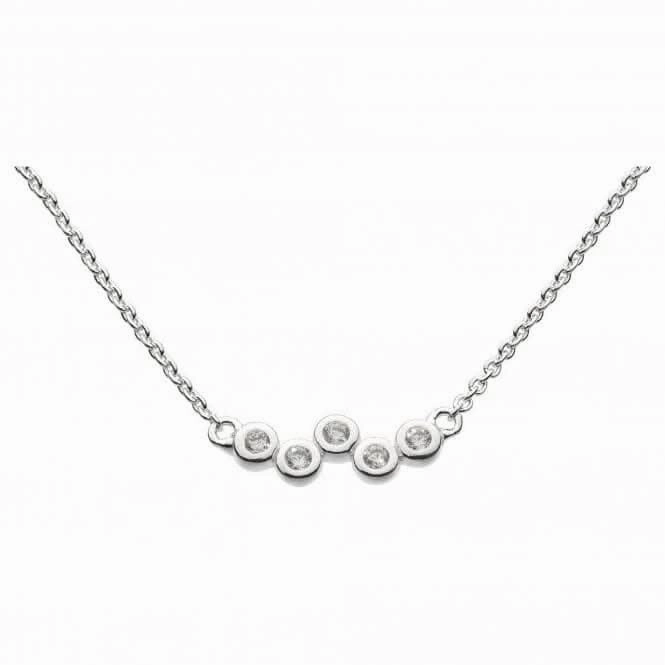 Dew Sterling Silver Scattered Cubic Zirconia 18 Necklace 9711CZ021