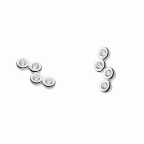Dew Sterling Silver Scattered Cubic Zirconia Stud Earrings 3711CZ021