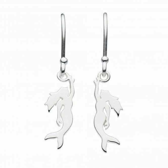 Dew Sterling Silver Silhouette Mermaid Drop Earrings 6850HP024