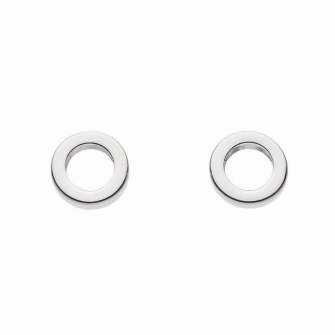 Dew Sterling Silver Small Open Circle Stud Earrings 4830HP022