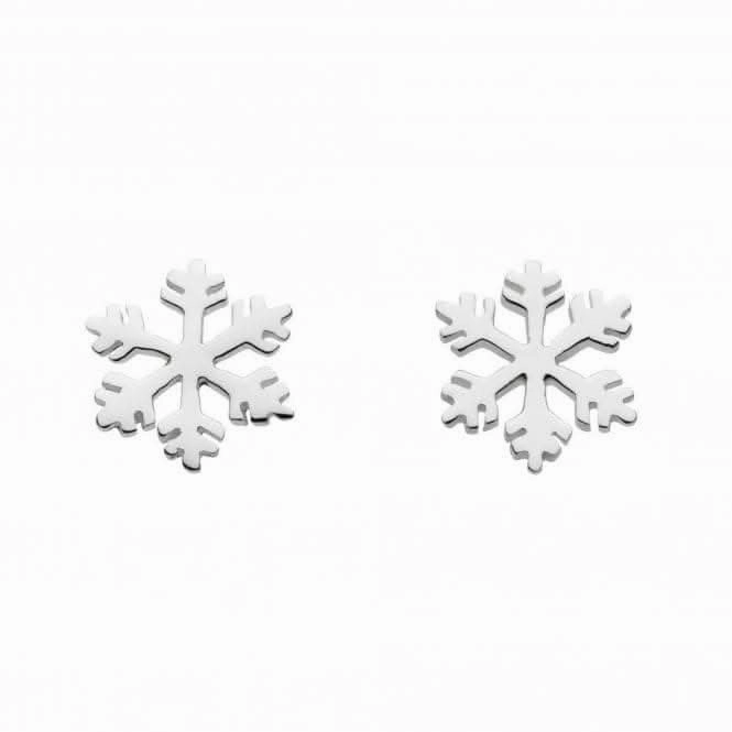 Dew Sterling Silver Snowflake Stud Earrings 4539HP020