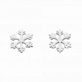 Dew Sterling Silver Snowflake Stud Earrings 4539HP020