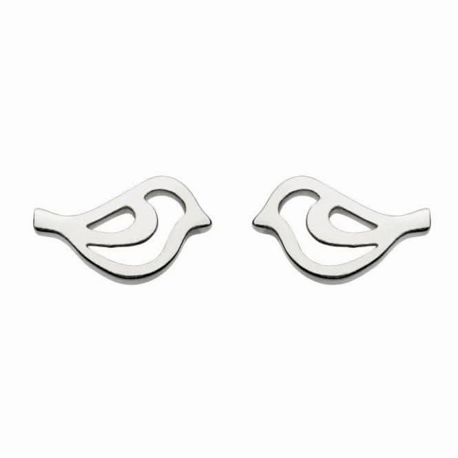 Dew Sterling Silver Watch the Birdie Bird Stud Earrings 4048HP014