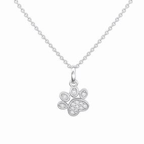 Dew Zirconia Paw Print Pendant 97738CZ