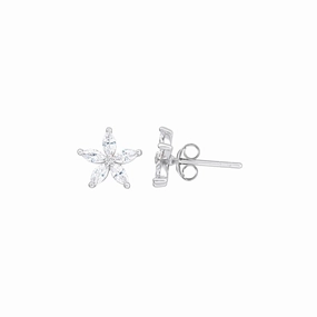 Dew Zirconia Star Flower Studs 33173CZ