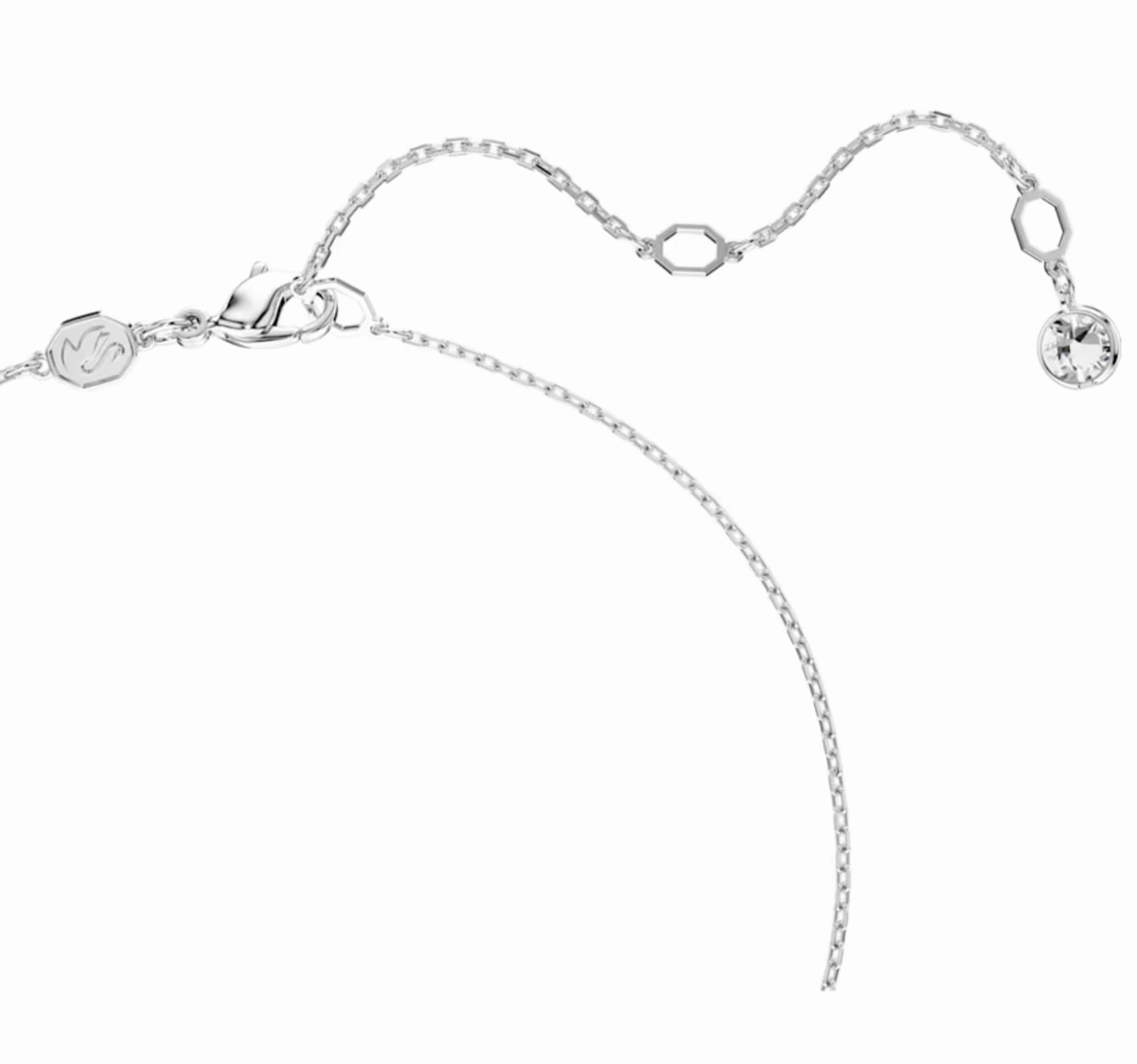 Dextera Round Cut, Sphere & Cube White Necklace
