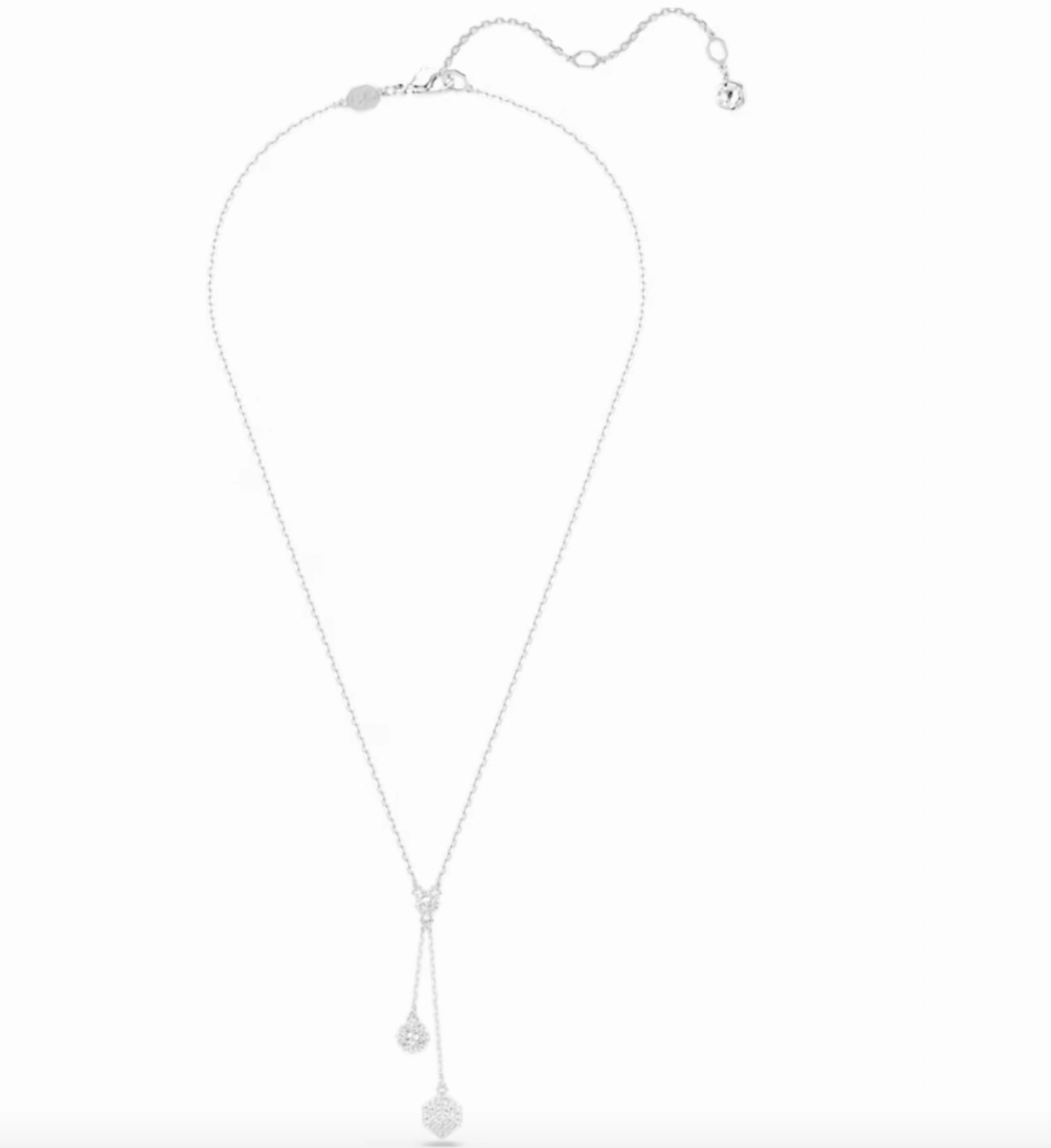 Dextera Round Cut, Sphere & Cube White Necklace