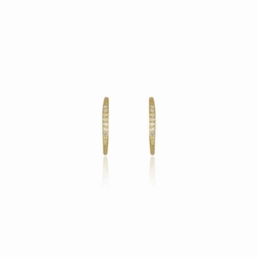 Diamonds by Georgini - Fourteen Natural Diamond Hoop Earrings Gold