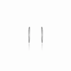 Diamonds by Georgini - Fourteen Natural Diamond Hoop Earrings Silver