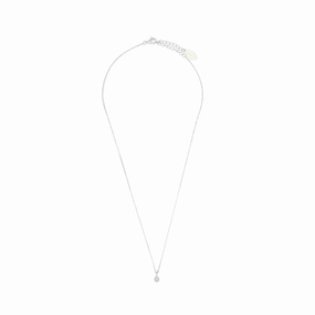 Diamonds by Georgini - Freshwater Pearl and Diamond June Pendant SIlver