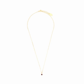 Diamonds by Georgini - Natural Amethyst and Diamond February Pendant Gold