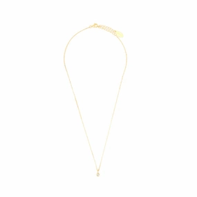 Diamonds by Georgini - Natural Aquamarine and Diamond March Pendant Gold