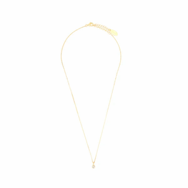Diamonds by Georgini - Natural Aquamarine and Diamond March Pendant Gold